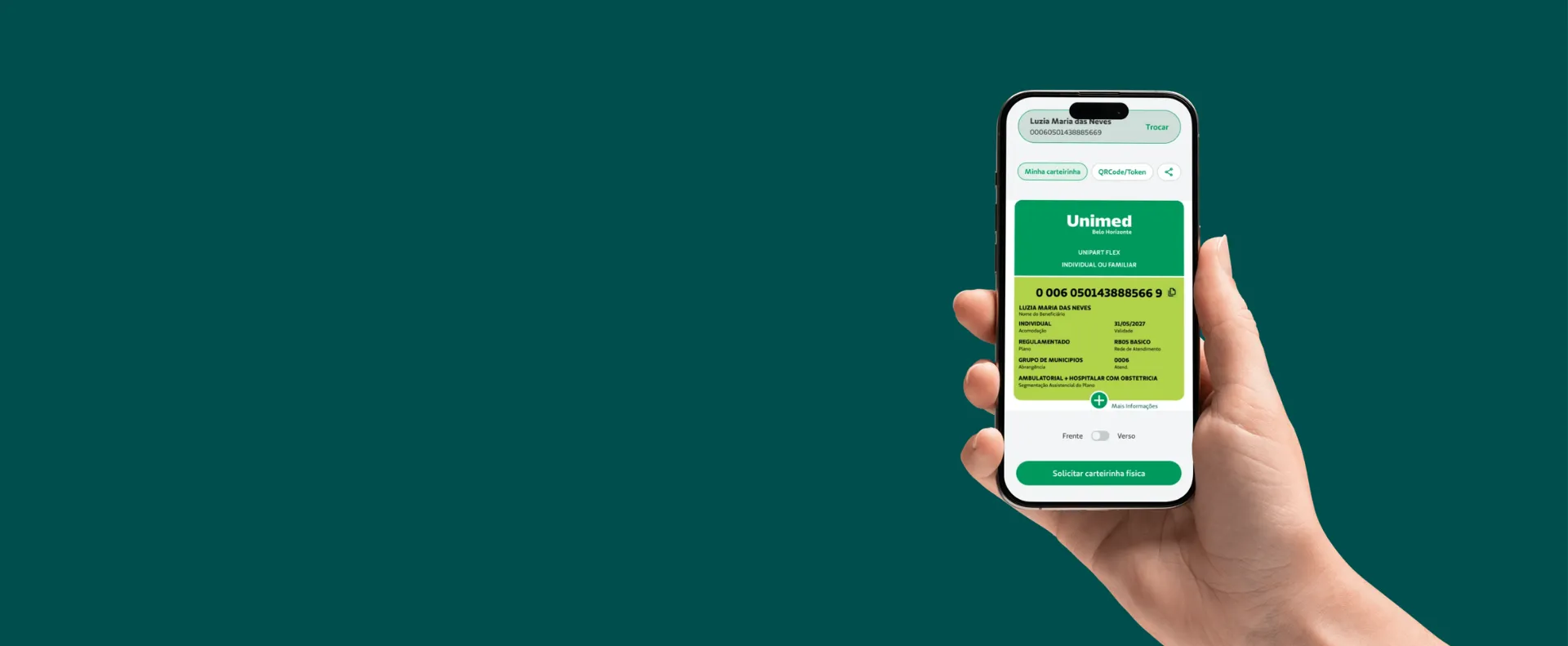 A partir de agora, sua carteirinha é digital e está no seu celular.