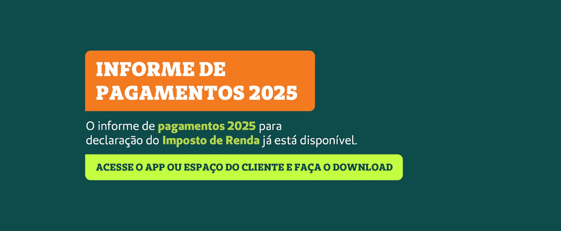Informe de pagamentos 2025