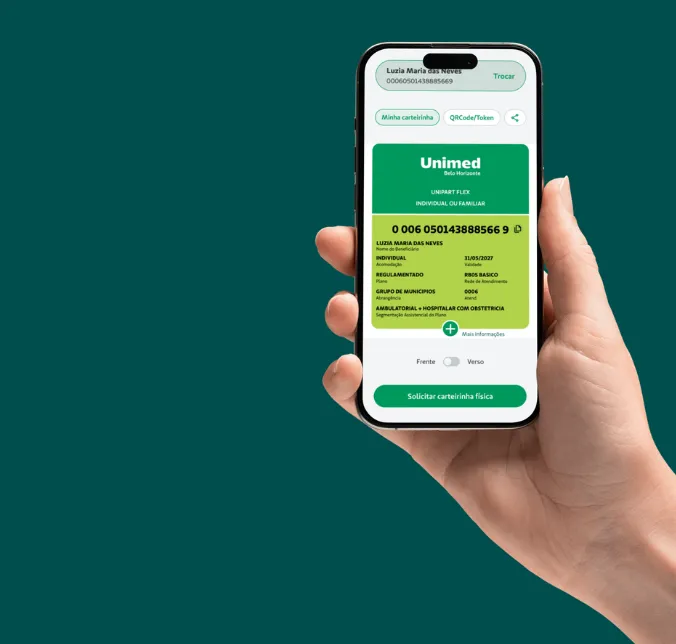 A partir de agora, sua carteirinha é digital e está no seu celular.