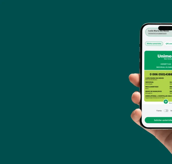 A partir de agora, sua carteirinha é digital e está no seu celular.