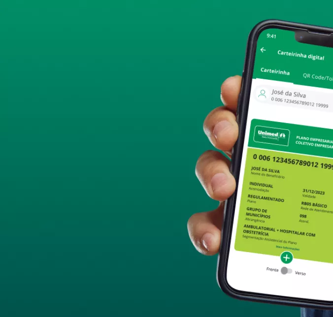 A partir de agora, sua carteirinha é digital e está no seu celular.