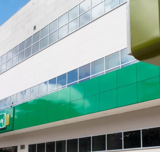 Imagem da parte da frente de uma unidade da unimed