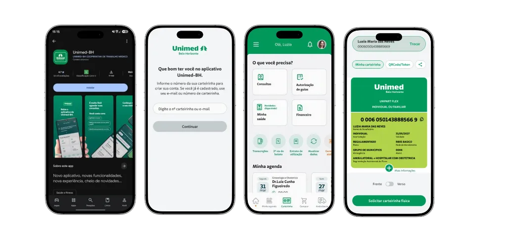 Passo a passo de utilização do APP.