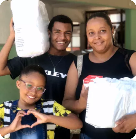 Familia com 3 pessoas